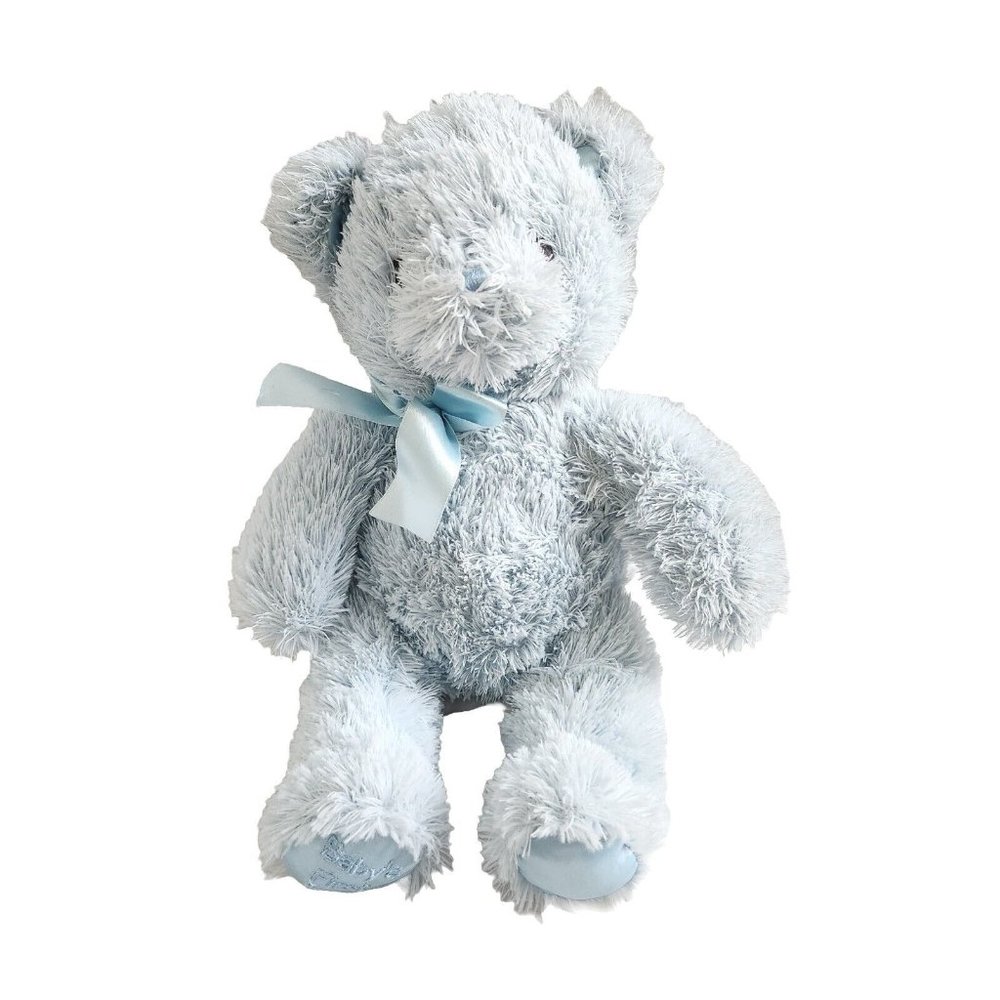 Bearington Baby First Bear Plush Stuffed Animal Toy Sewn Eyes Embroidered